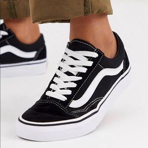 Vans old school black suede sneakers